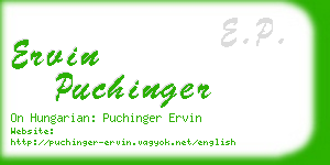 ervin puchinger business card
